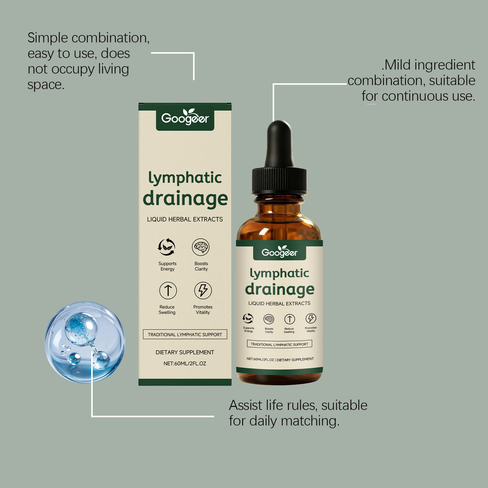 Tetes Drainase Limfatik 11-in- - Herbal Wellness Liquid ulasan dan harga